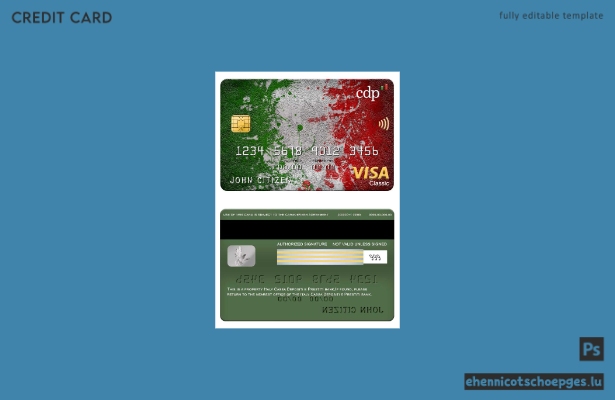 Italien Cassa Depositi e Prestiti Bank Visa Classic Card Beispielvorschau
